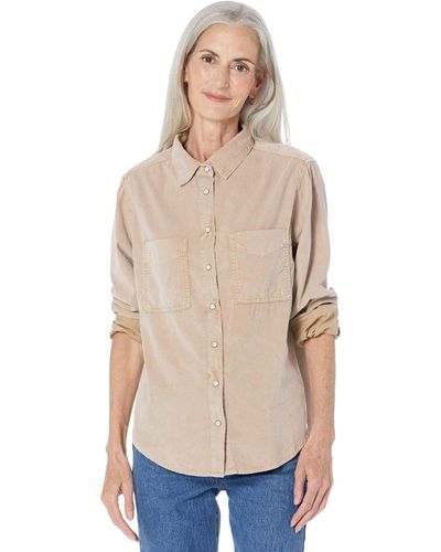 Dylan By True Grit Cord Tucker Shirt - Natural