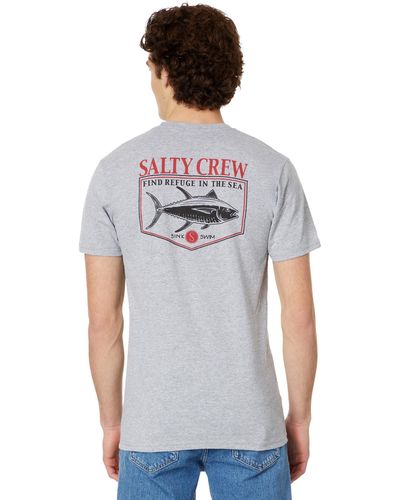 Salty Crew Angler Classic Short Sleeve Tee - Gray