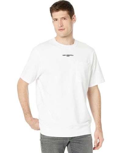 Karl Lagerfeld Logo T-shirt With Pocket - White