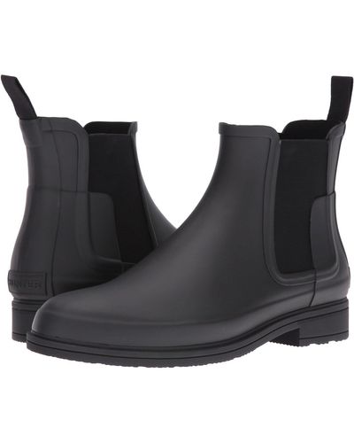 HUNTER Original Refined Waterproof Chelsea Boot - Black