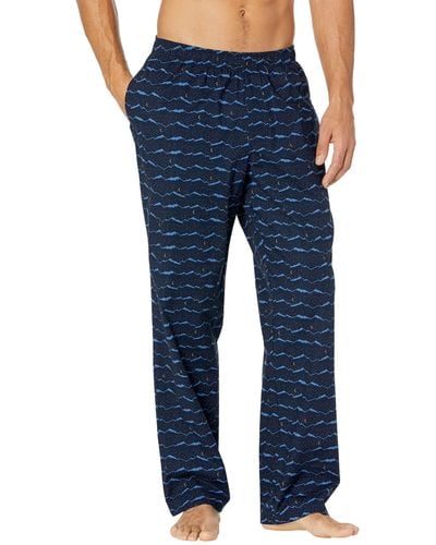 L.L. Bean Comfort Stretch Woven Sleep Pants Regular - Blue