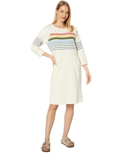 L.L. Bean 24/7 Sweats Dress Stripe - White