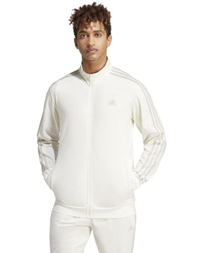 adidas Essentials Warm-up 3-stripes Track Jacket - White