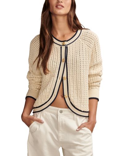 Lucky Brand Button Front Sweater Jacket - Natural