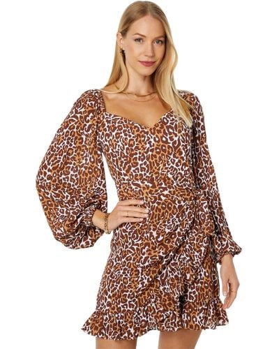 Lilly Pulitzer Lila Long Sleeve Dress - Brown