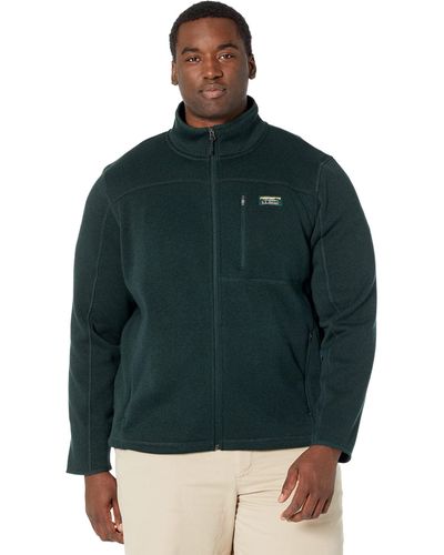 L.L. Bean Sweater Fleece Full Zip Jacket - Green