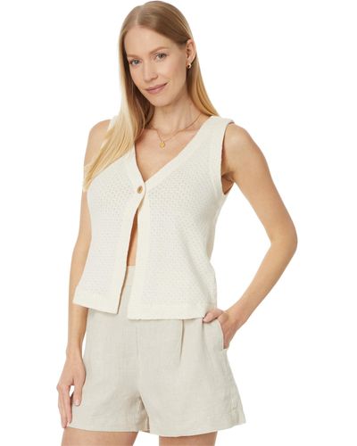 Madewell Pointelle Single-button Vest - White