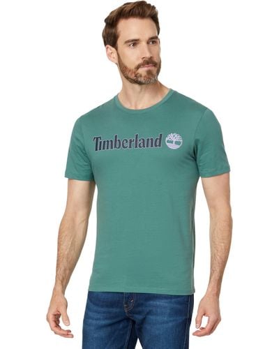 Timberland Linear Logo Short Sleeve Tee - Green
