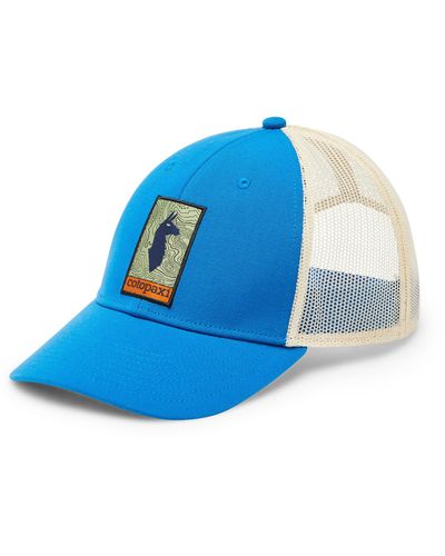 COTOPAXI Llama Map Trucker Hat - Blue