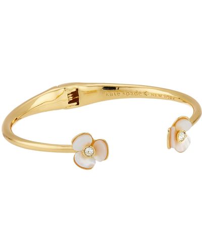 Kate Spade Mother - Of - Pearl Floral Cuff - Metallic