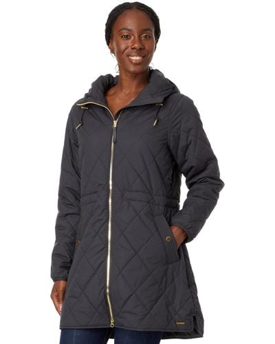 L.L. Bean Petite Cozy Quilted Coat - Blue