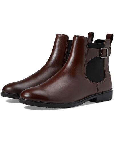 Ecco Dress Classic Chelsea Buckle Ankle Boot - Brown