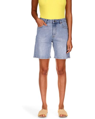 Sanctuary Boy Cut Denim Bermuda Shorts - Blue