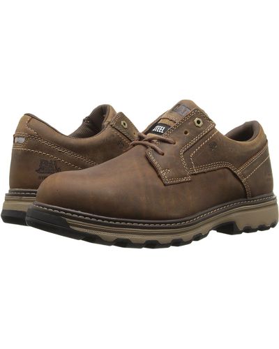 Caterpillar Tyndall Esd Steel Toe (dark Beige) Men's Lace Up Casual Shoes - Natural