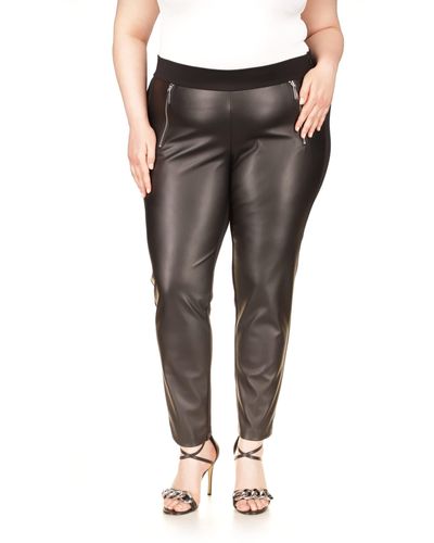 Women s NWT Grey MICHAEL Michael Kors Logo Leggings Plus Size 3X