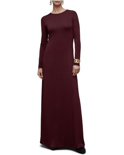 AllSaints Katlyn Long Sleeve Maxi Dress - Purple