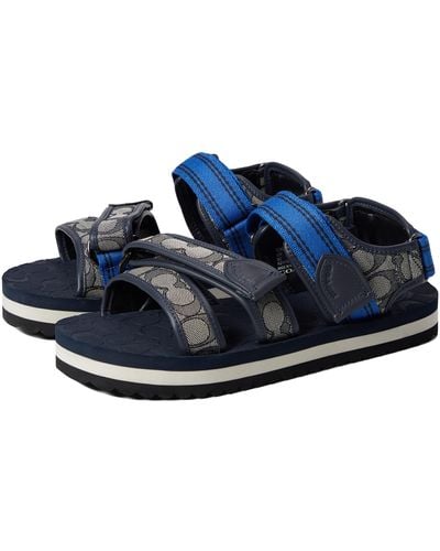 COACH Signature Jacquard Sport Sandal - Blue