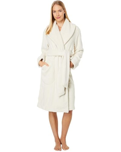 Skin Vivienne Recycled Fleece Robe W/ Pocket - White