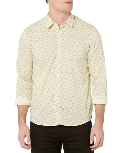 Good Man Brand Long Sleeve On Point Stretch Woven Shirt - Natural