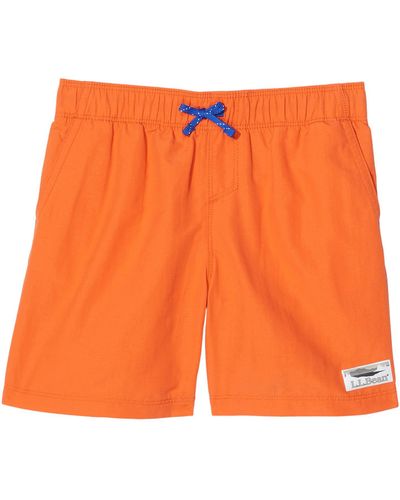 L.L. Bean Stowaway Shorts - Orange