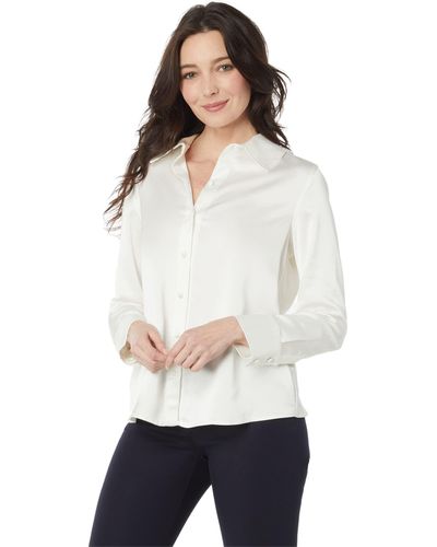 Vince Camuto Long Sleeve Collard Button-down - White