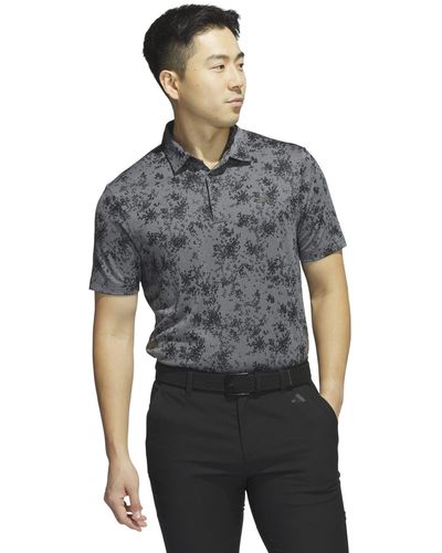 adidas Originals Burst Jacquard Golf Polo Shirt - Gray