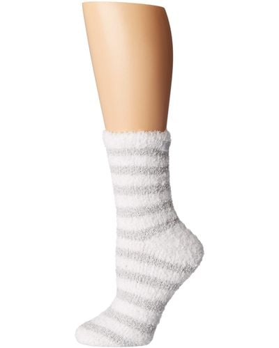 Karen Neuburger Chenille Stripe Sock - Gray