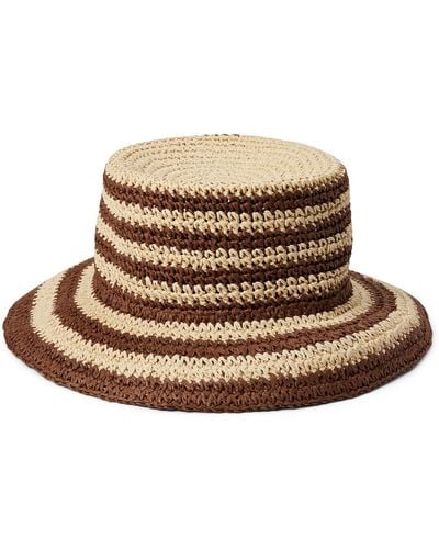 Madewell Straw Bucket Hat - Brown