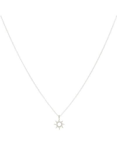 Dogeared Modern Good Vibes Only Radiant Sun Pendant Necklace - Black