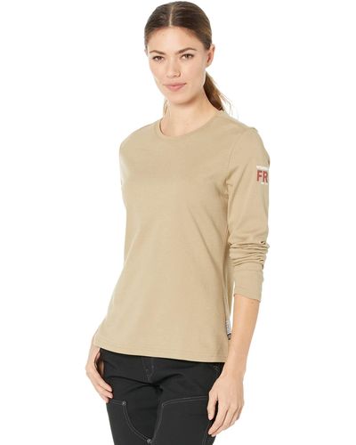 Wolverine Fire Resistant Long Sleeve Tee Shirt - Natural