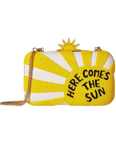 Alice + Olivia Shirley Here Comes The Sun Large Clutch - Yellow