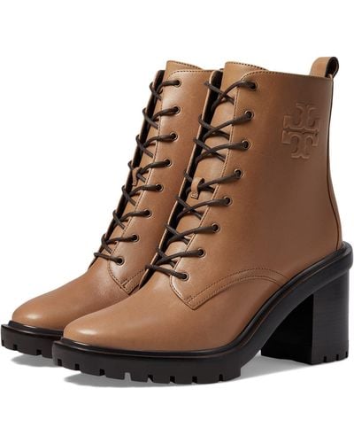 Tory Burch 95 Mm Double T Lug Boot - Brown