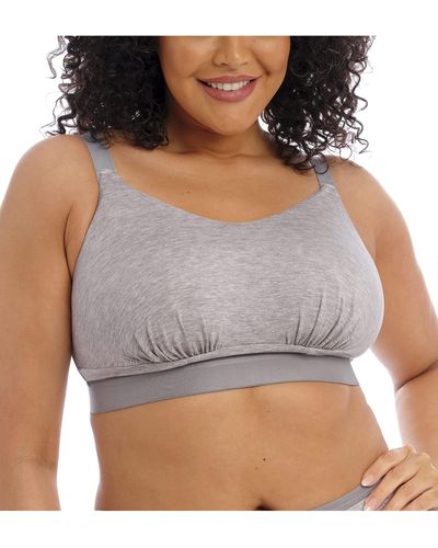 Elomi Downtime Non-wired Full Figure Bra - Gray