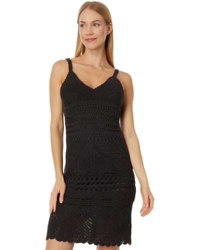 Lucky Brand Diamond Crochet Mini Dress - Black