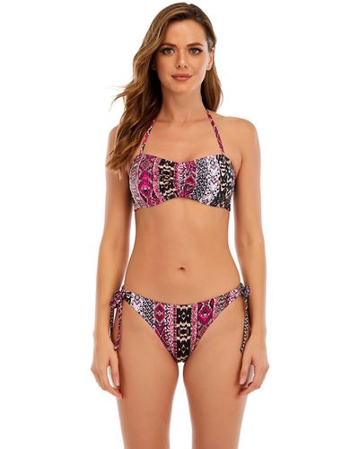 Lucky Brand Junior's Coastal Palms Bralette Bikini Top
