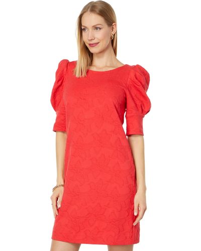 Lilly Pulitzer Knowles Elbow Sleeve Dress - Red