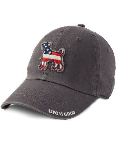 Life Is Good. American Tattered Chill Cap - Gray
