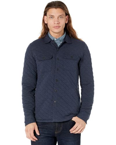Faherty Epic Quilted Fleece Cpo - Blue