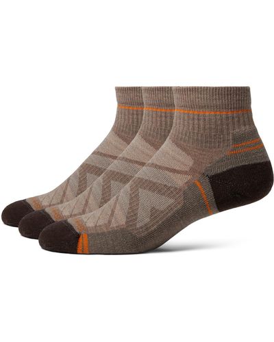 Smartwool Hike Light Cushion Ankle Socks 3 Pack - Brown