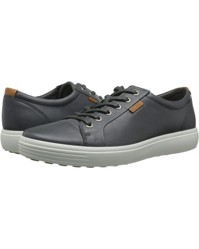 Ecco Soft 7 Sneaker (marine) Men's Lace Up Casual Shoes - Gray