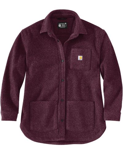 Carhartt Loose Fit Fleece Shirt Jacket - Purple