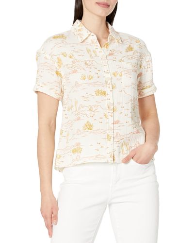 Pendleton Short Sleeve Button Front Shirt - White