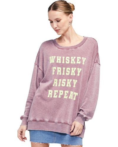 Wildfox Frisky Roadtrip Sweatshirt - Pink