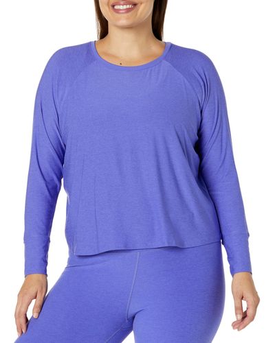 Beyond Yoga Plus Size Featherweight Daydreamer Pullover - Blue