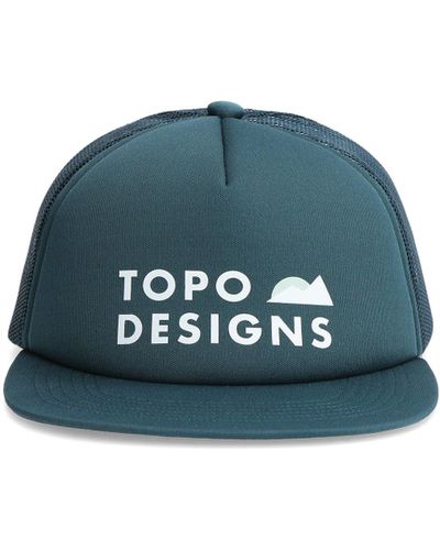 Topo Foam Trucker Hat - Mountain Waves - Blue