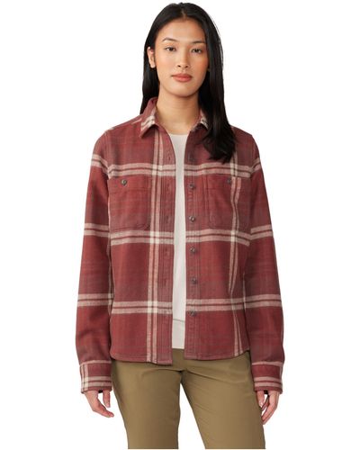 Mountain Hardwear Plusher Long Sleeve Shirt - Red