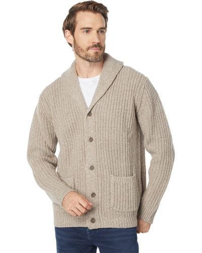 L.L. Bean Classic Raggwool Cardigan Sweater Regular - Natural