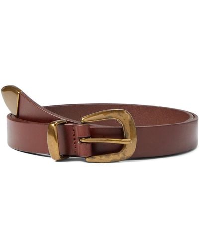 Madewell Skinny Leather Western Belt - Brown