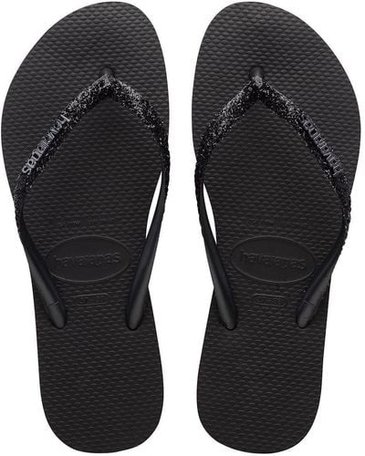 Havaianas Slim Glitter Ii Flip Flop Sandal - Black