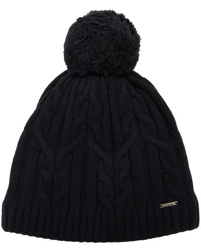 L.L. Bean Heritage Wool Windproof Pom Hat - Black